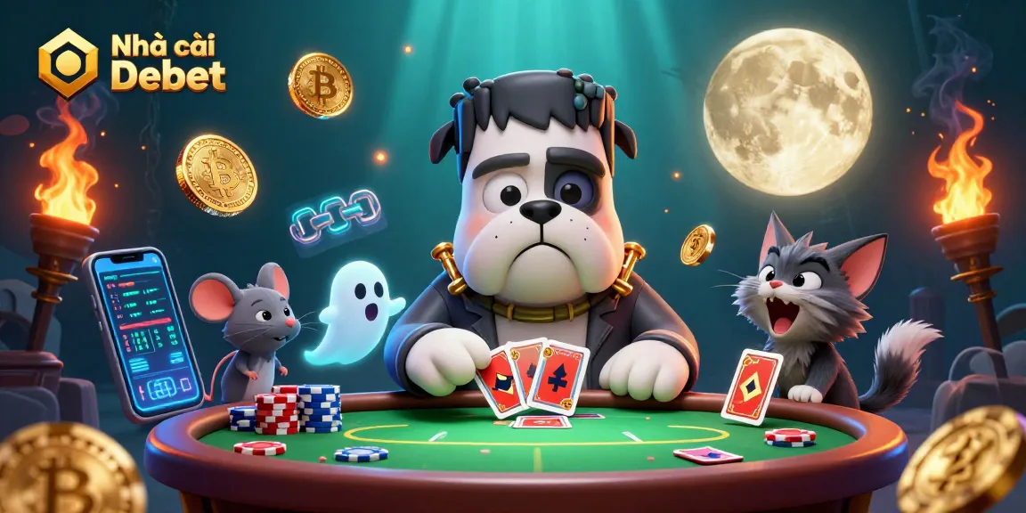 Engage in thrilling poker games at Nhà cái Debet's hauntingly fun casino scene.