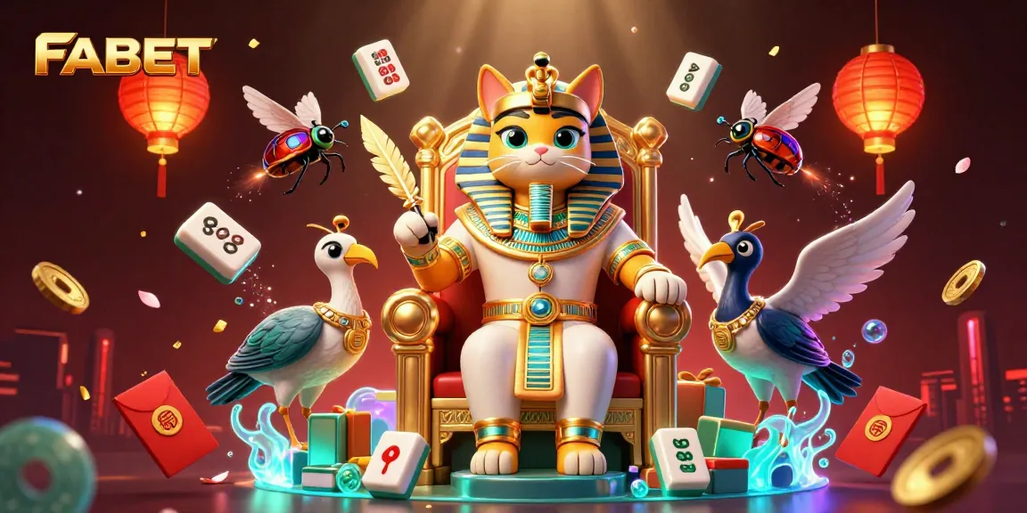 Join the excitement at FABET, where the pharaoh cat leads enthralling casino adventures as riches abound.