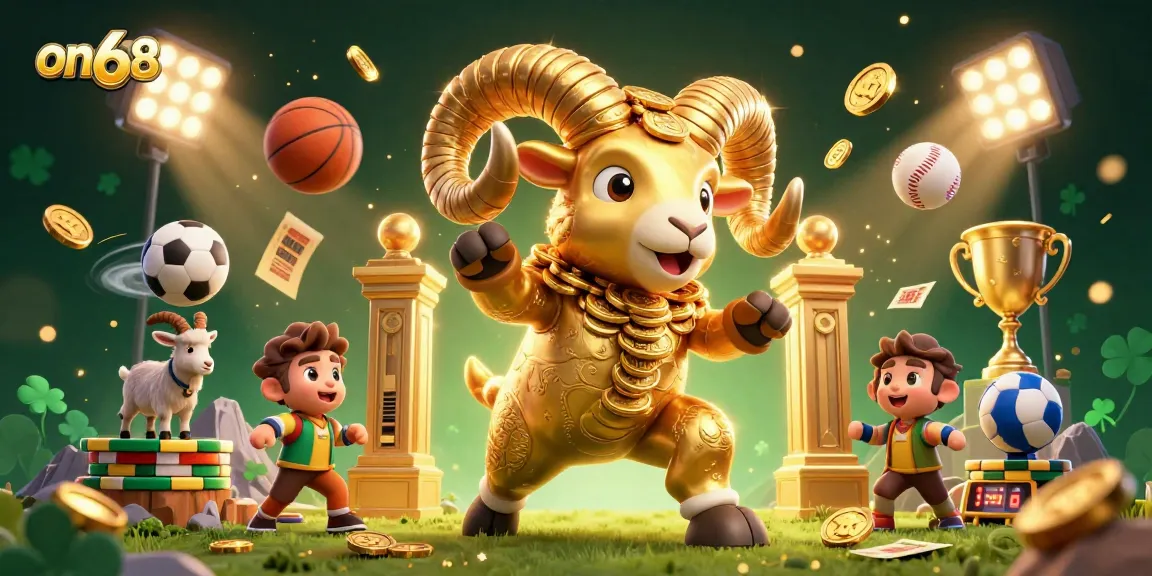 Engage in thrilling gameplay at on68 with dynamic sports betting visuals featuring vibrant characters.