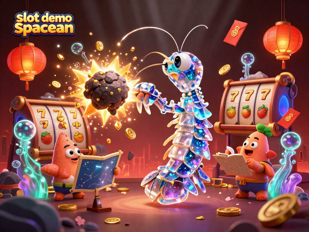 Experience the excitement of slot demo spaceman with a galactic samurai shrimp and vibrant casino elements.