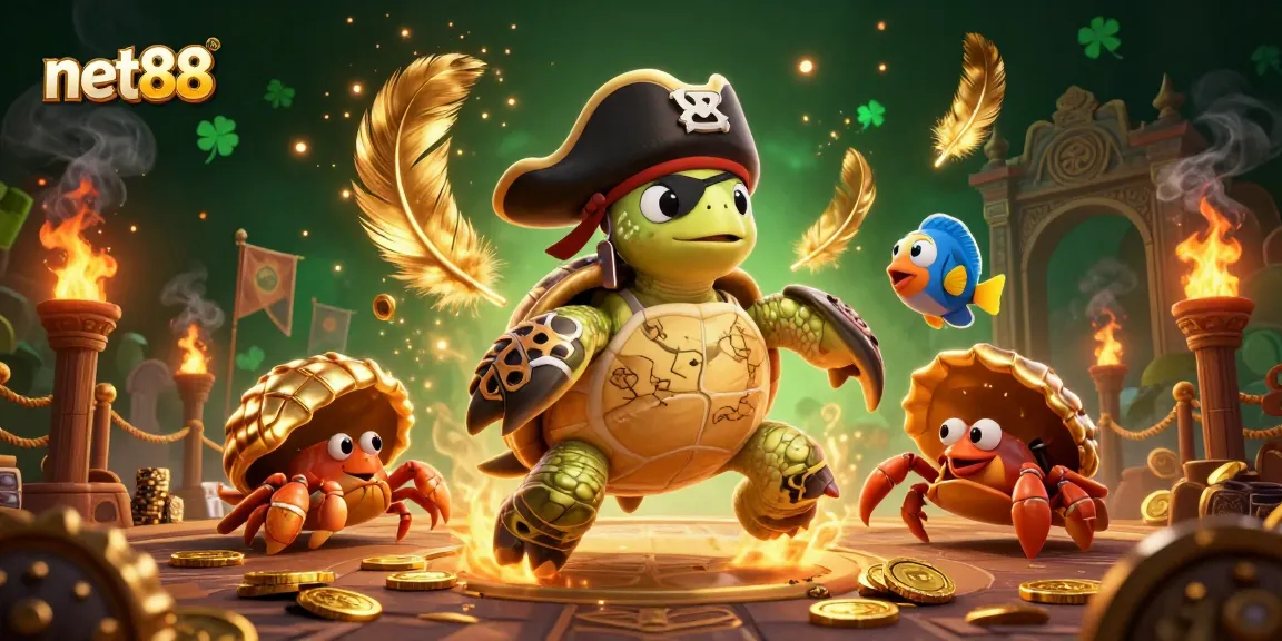 net88 illustrates exciting gameplay with characters and sunken treasures in a vibrant casino scene.
