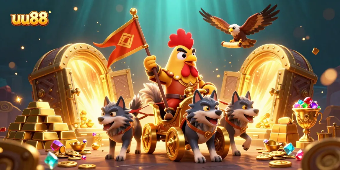 Experience thrilling fun at uu88 with vibrant characters and golden treasures in a dynamic casino world.