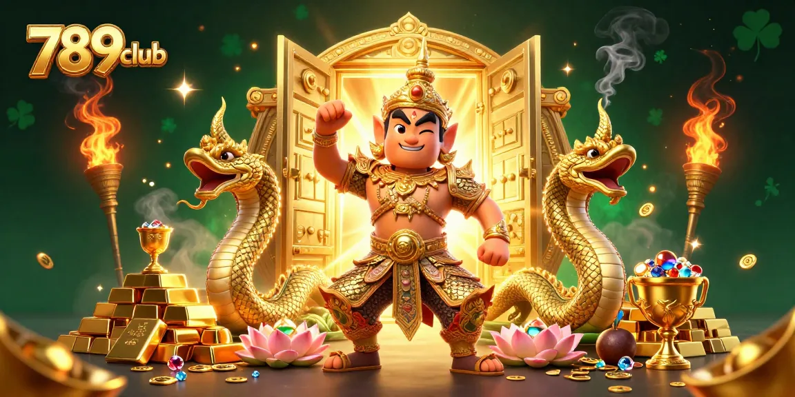 Win big with 789club at this vibrant and dynamic online casino scene featuring golden treasures.