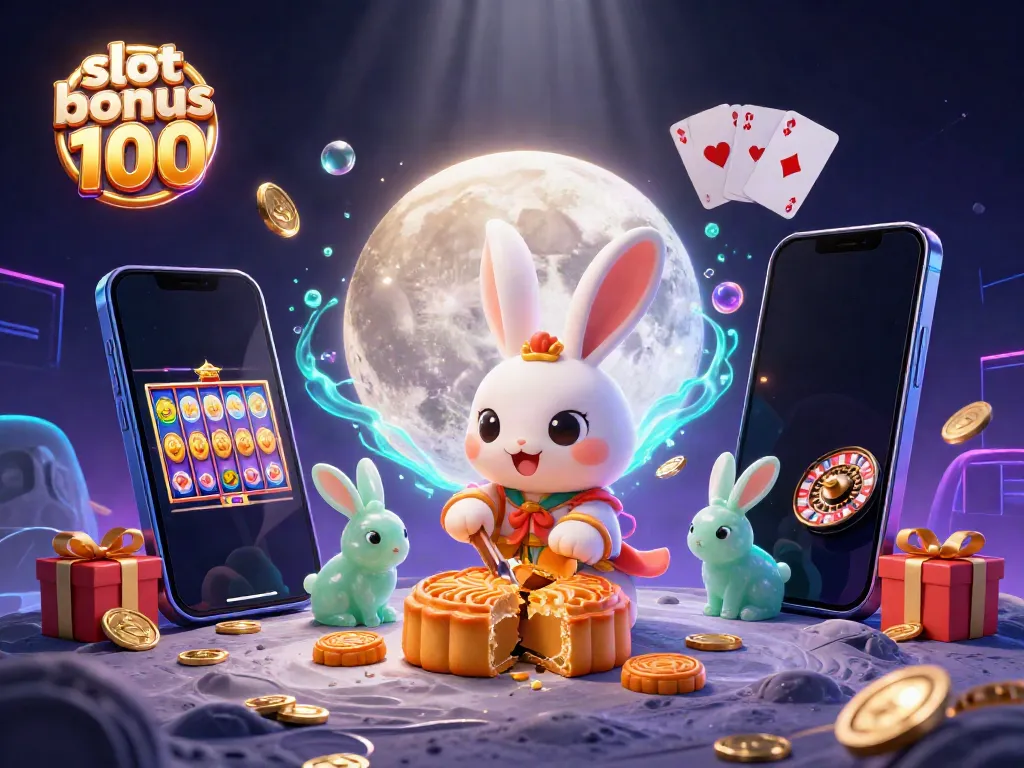 Experience the thrill of winning with slot bonus 100, featuring vibrant casino elements like spinning reels and poker chips.