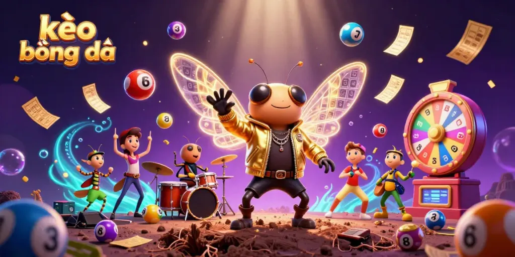 Experience kèo bóng đá magic with vibrant characters amidst dynamic betting scenes, bringing action alive.