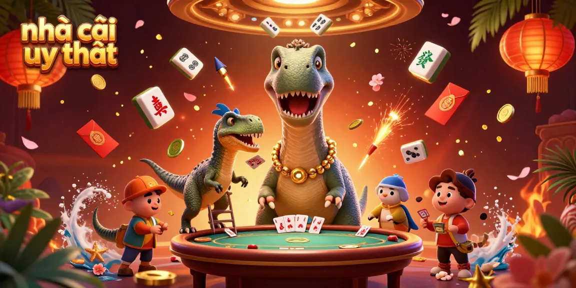 Play and win at nhà cái uy tín with a vibrant 3D casino illustration filled with dynamic gaming elements.
