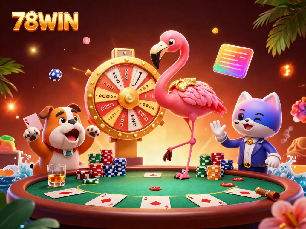 Experience the excitement of 78WIN's casino games featuring vibrant characters and engaging gameplay.