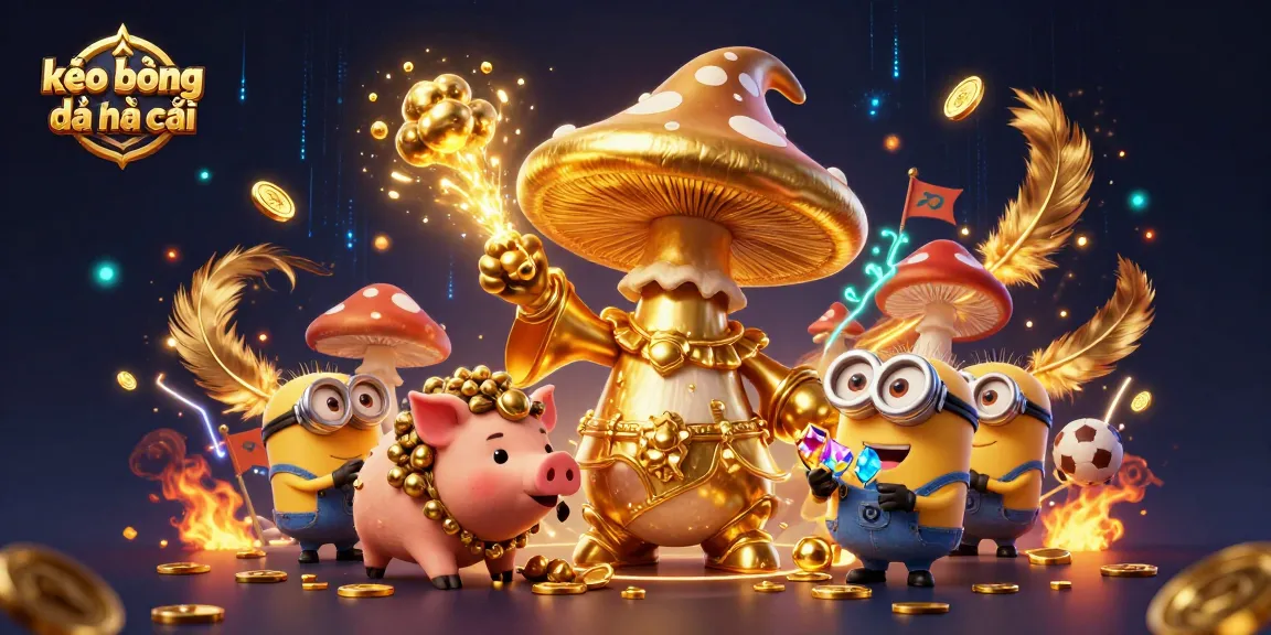 Bet on kèo bóng đá nhà cái with engaging visuals of sports elements and magical characters.