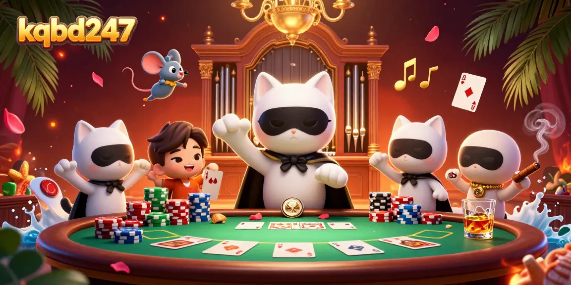 Watch kqbd247 delivering poker excitement with a dynamic casino scene full of colorful details.