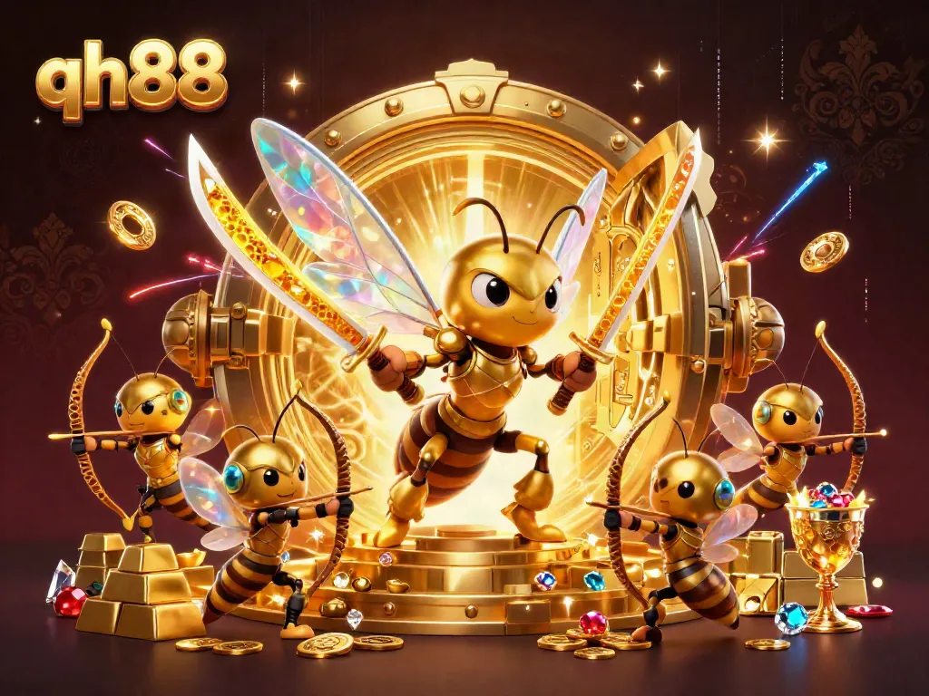 Experience excitement with QH88, where a golden hornet samurai leads a treasure-filled adventure in casinos.