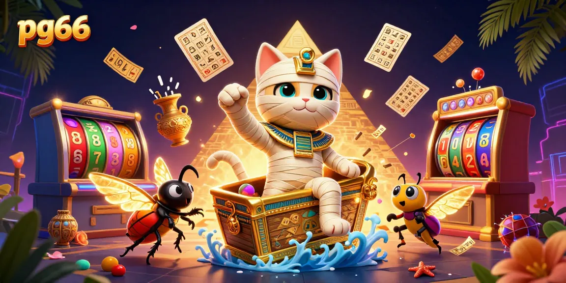 Experience exhilarating gaming action at pg66 with a vibrant 3D casino scene featuring dynamic characters and elements.