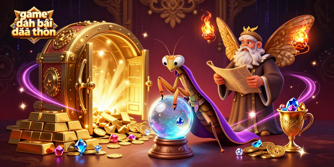 Experience game đánh bài đổi thưởng in an enchanting casino scene with vibrant elements and rich details, showcasing fortune.