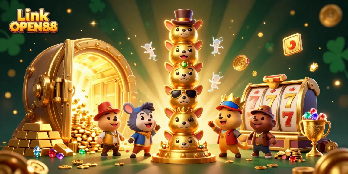 Engage with Link OPEN88's vibrant casino world full of treasures and fun game elements.