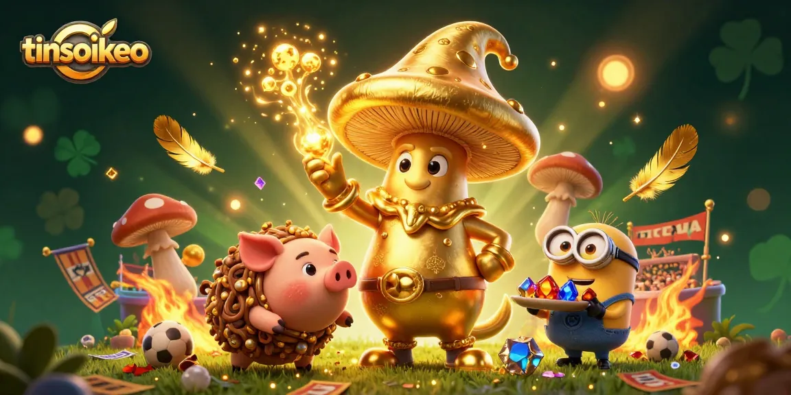 Engage in winning strategies with tinsoikeo's vibrant sports betting illustration featuring magical characters.