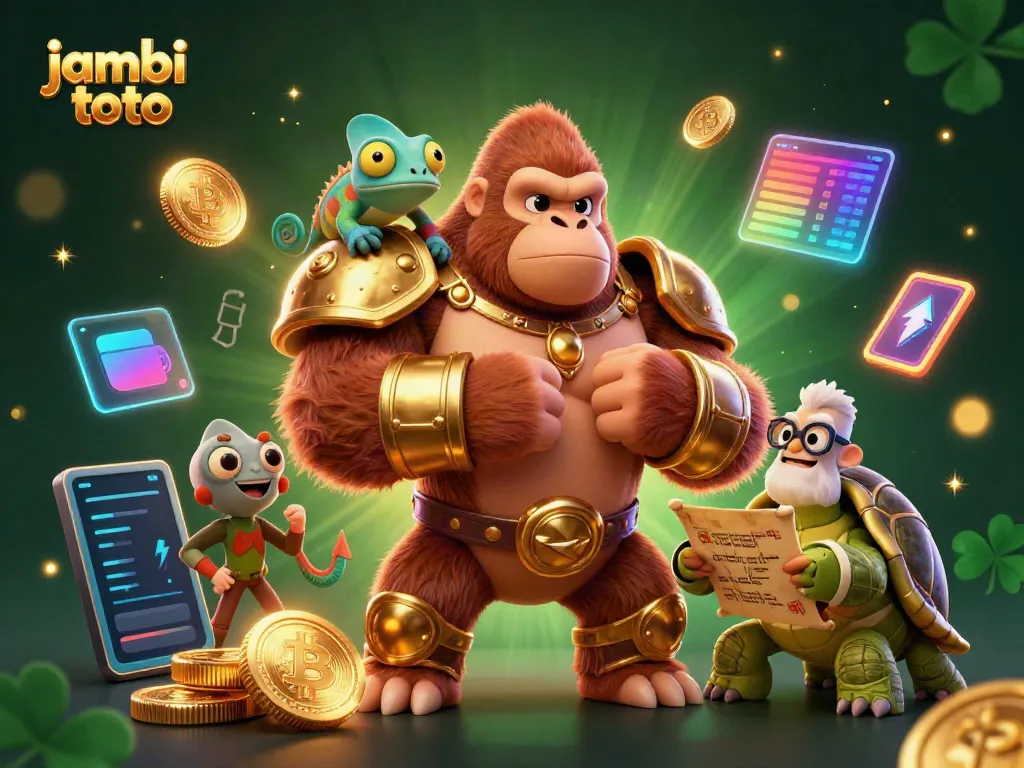 Experience jambi toto's thrilling gaming scene with vibrant characters and dynamic casino elements.