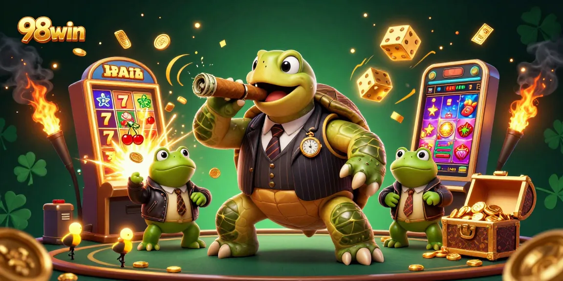 Experience the thrill of 98win with a jackpot explosion in a vibrant casino scene.