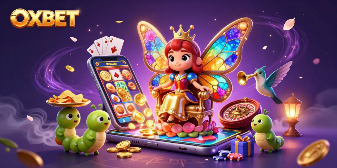 Spin to win at OXBET with vibrant slots and gaming action in a magical 3D illustration.