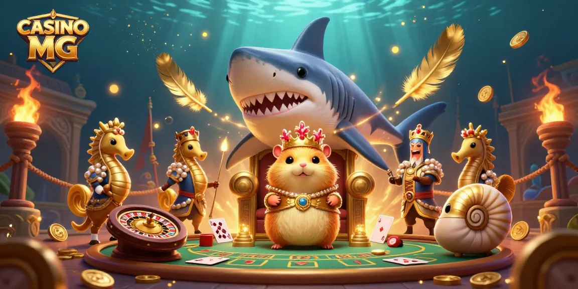 Experience thrilling gameplay at CASINO MG with a golden hamster king in an underwater casino