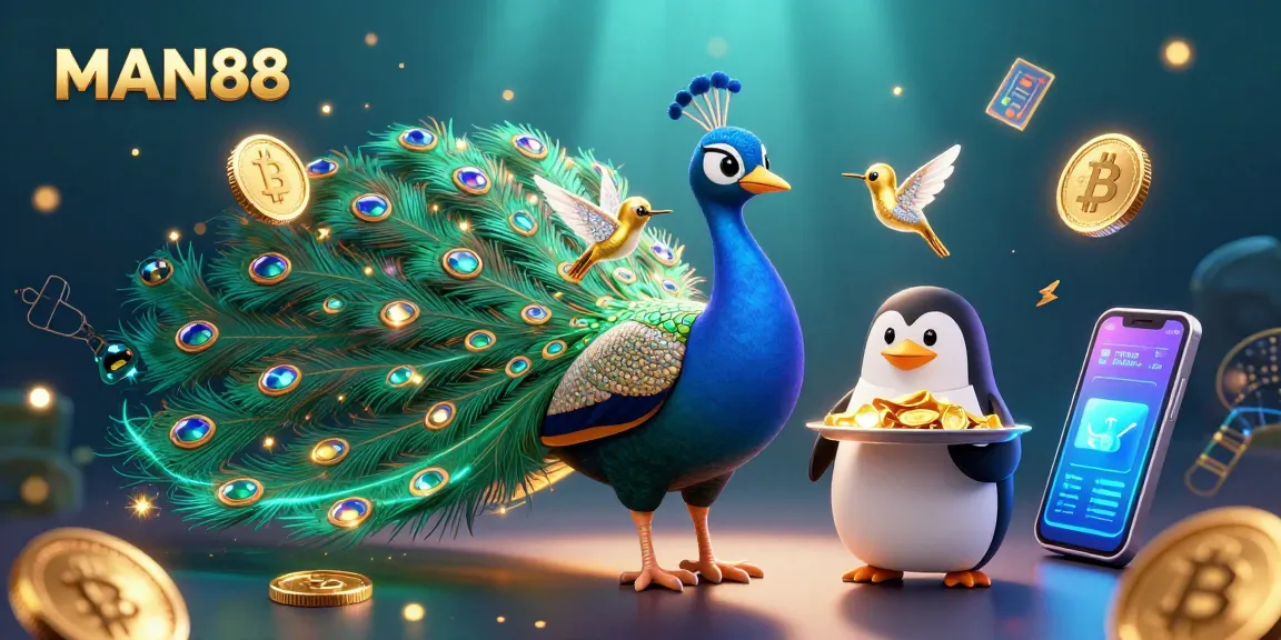 Engage with MAN88's vibrant casino world featuring unique game elements and characters.