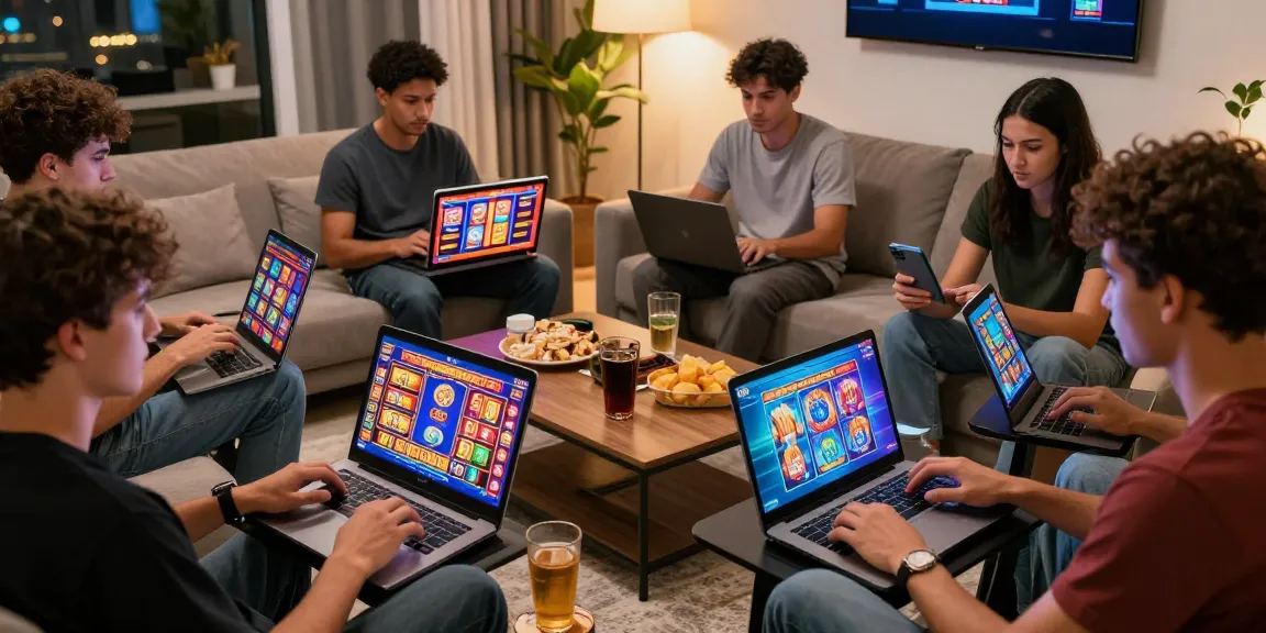 Exciting online slot gameplay experience with diverse players enjoying various slot games