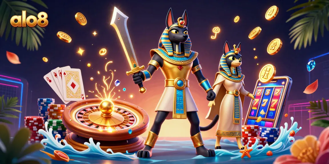 Alo8 offers engaging gameplay with casino elements like royal flush cards and dynamic roulette actions.