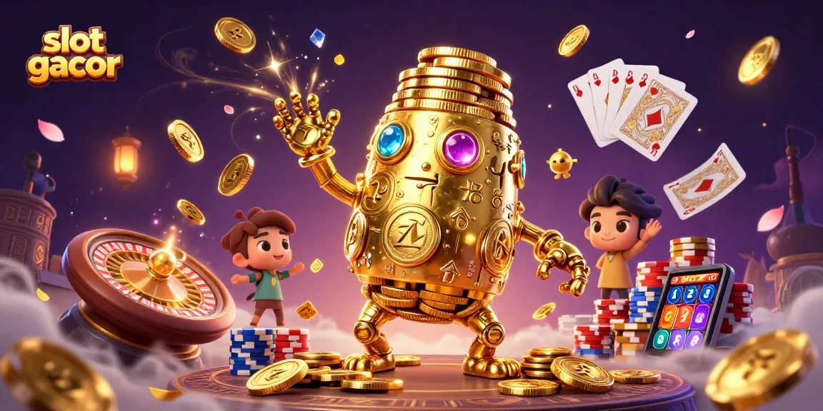 Experience the excitement of slot gacor with gold coin comets and vibrant casino elements.