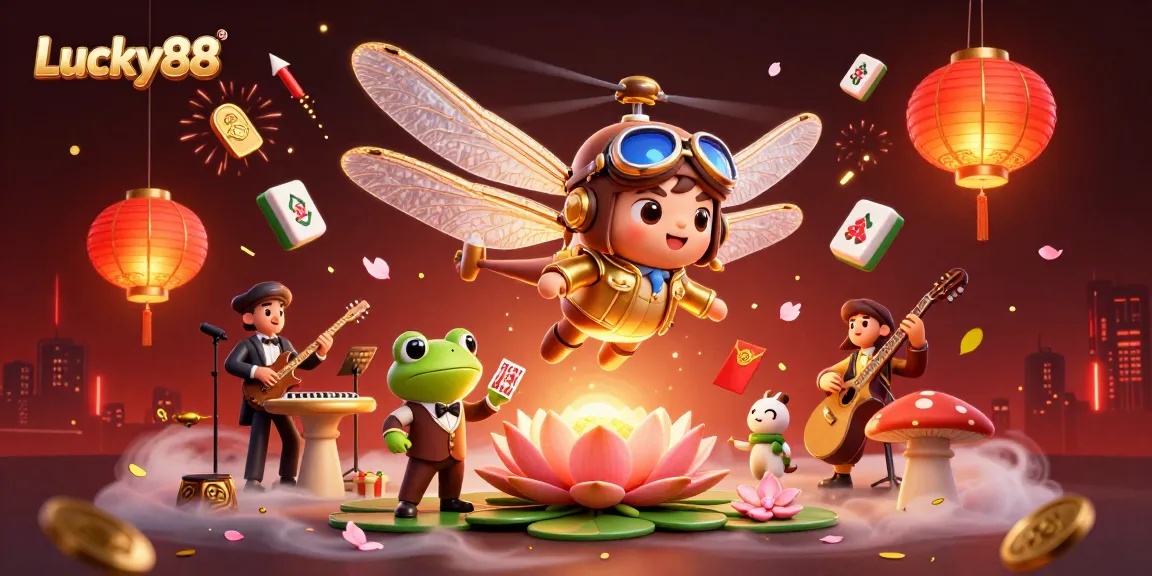 Experience thrilling Lucky88 gameplay with vibrant characters and casino elements in an engaging 3D scene.