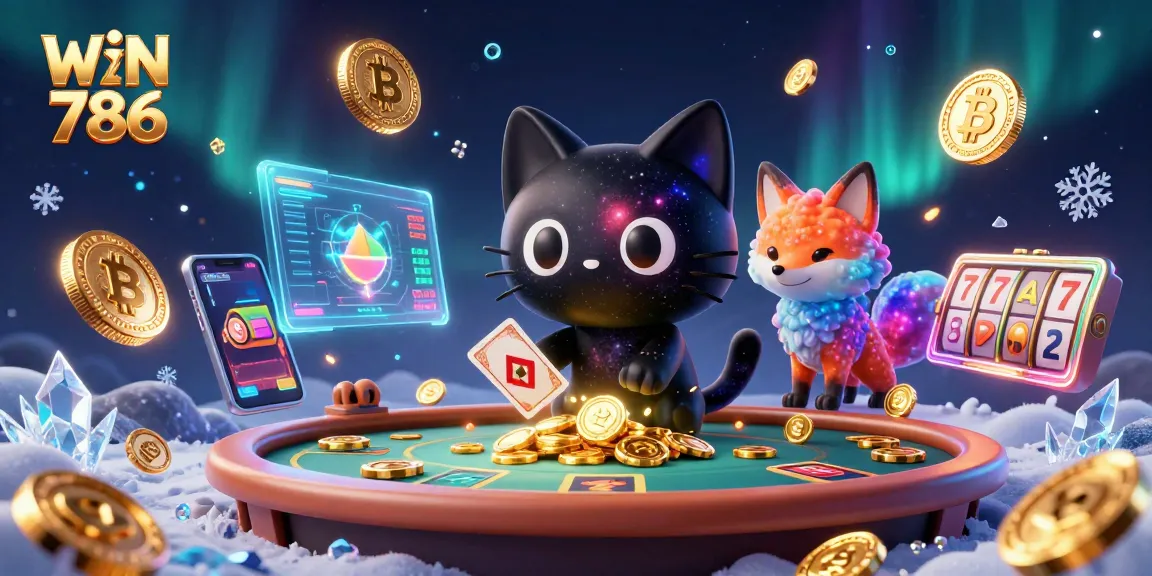 Engage with the captivating WIN 786 cosmic casino experience, featuring unique characters and vibrant gaming elements.