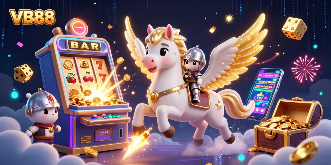 Experience the thrill of VB88 online casino gaming with a vibrant, dynamic illustration.