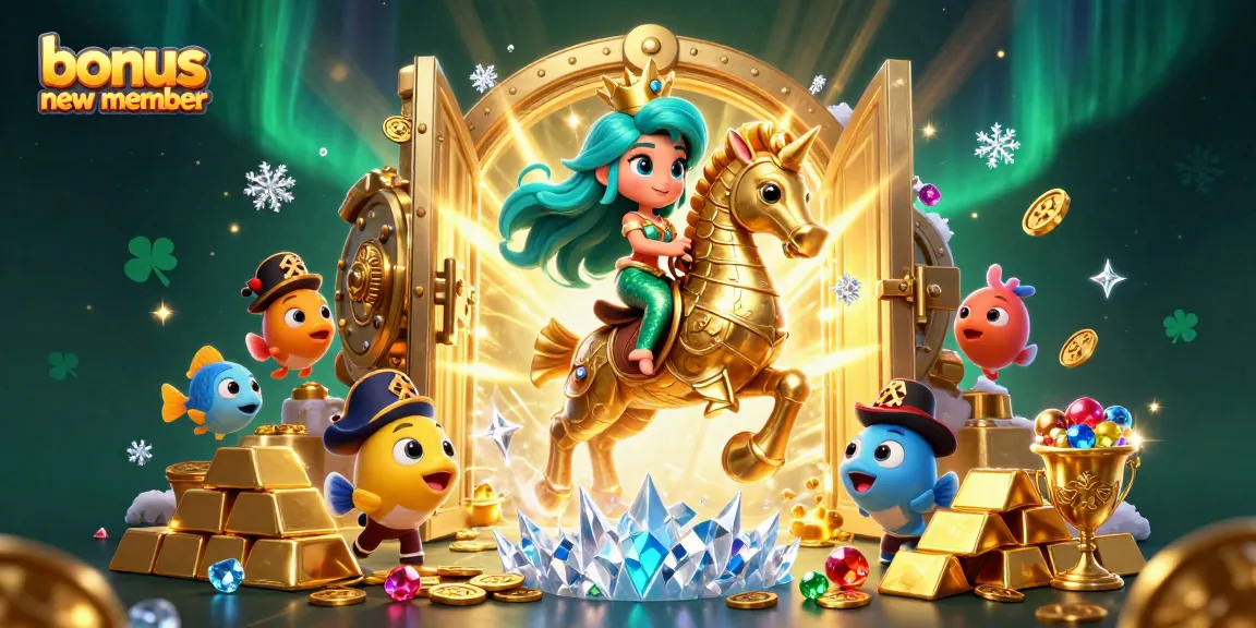 Engage with bonus new member offers for thrilling slot adventures, featuring animated characters and treasure.